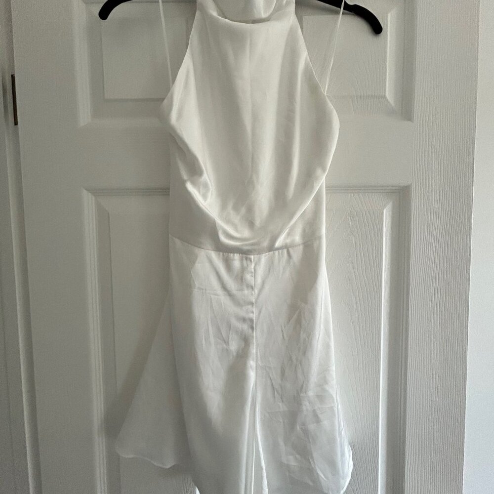 ODILIA TIE WAIST ROMPER - WHITE